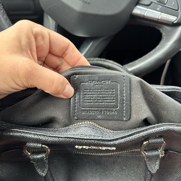 Coach Charcoal Leather Tote - Picture 2 of 3